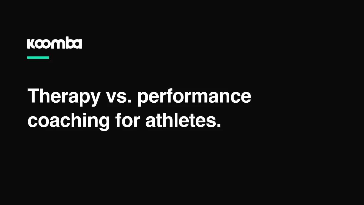 Therapy vs. Mental Performance Coaching for Athletes: How to Choose